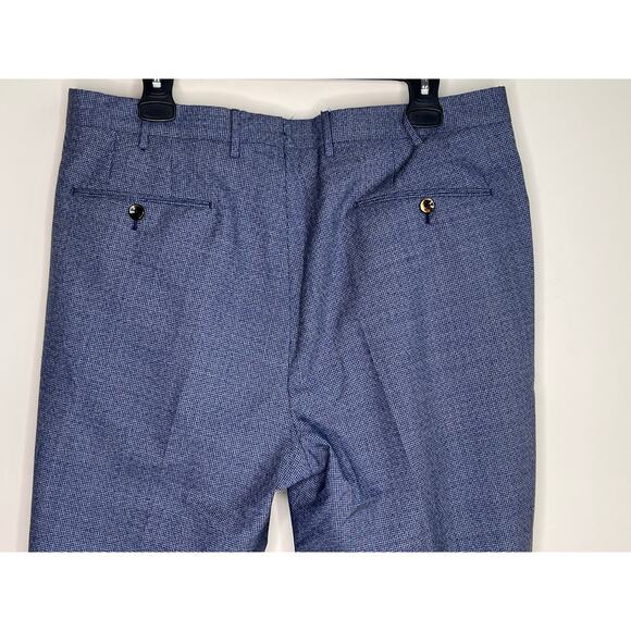 PT Torino Super 100's Fleece Wool Gentleman Fit Trouser Pants Blue Men's Size 54 - Picture 8 of 14